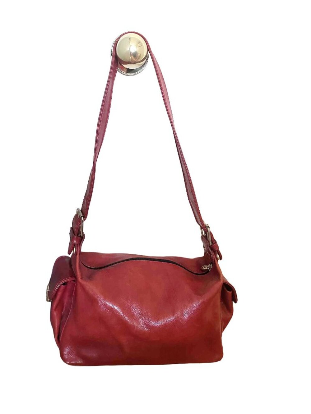 Marino Orlandi Designer Genuine Leather Shoulder Bag — Italian Purse Handbag